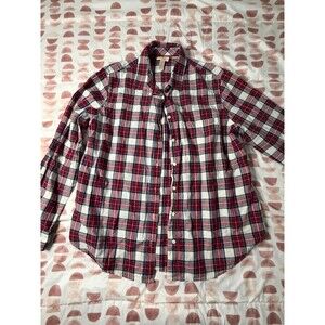 ST John's Bay Plaid Flannel Button Down Shirt MENS Size L